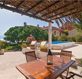 4 Bedroom Sea Front Villa with Pool in Postira, Brac Island, Sleeps 8